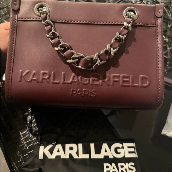Karl Lagerfeld Paris wine cross body (Leather) - Picture 7 of 9